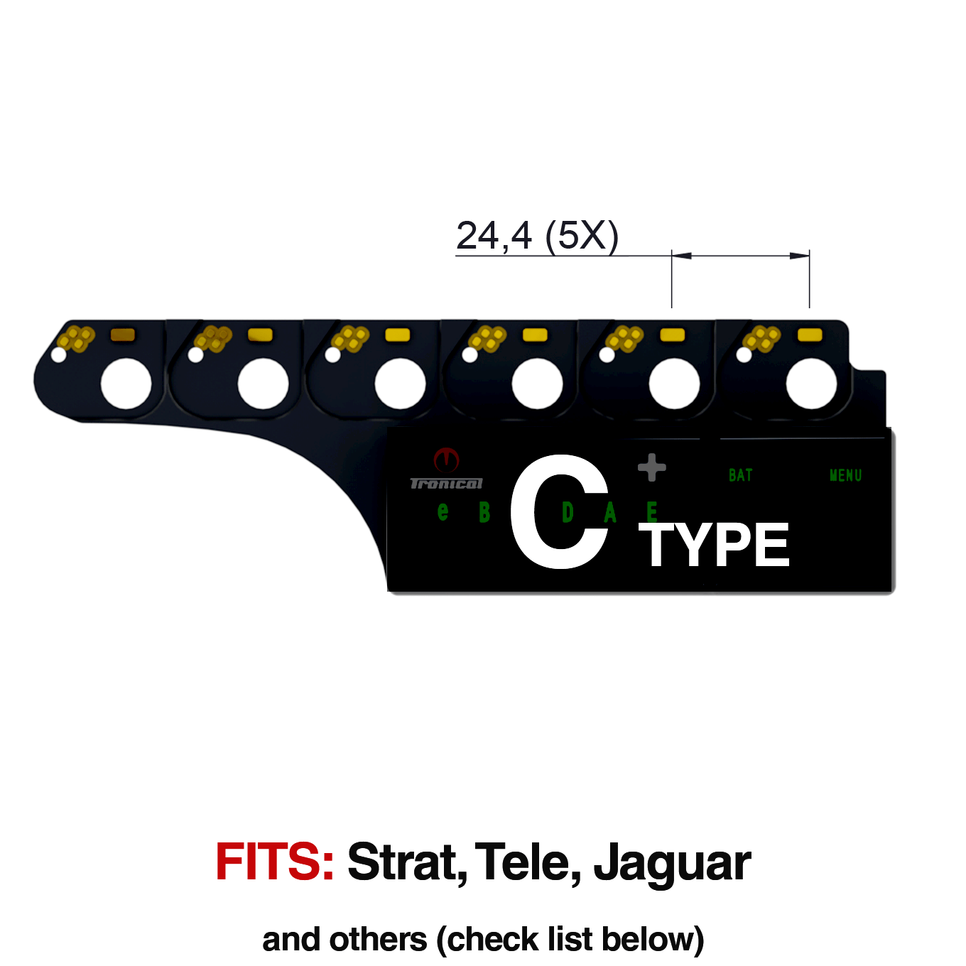 TronicalTune Sets C Type Guitar Tuner - unique Tronical Professional Tune Sytem autotunes Guitar