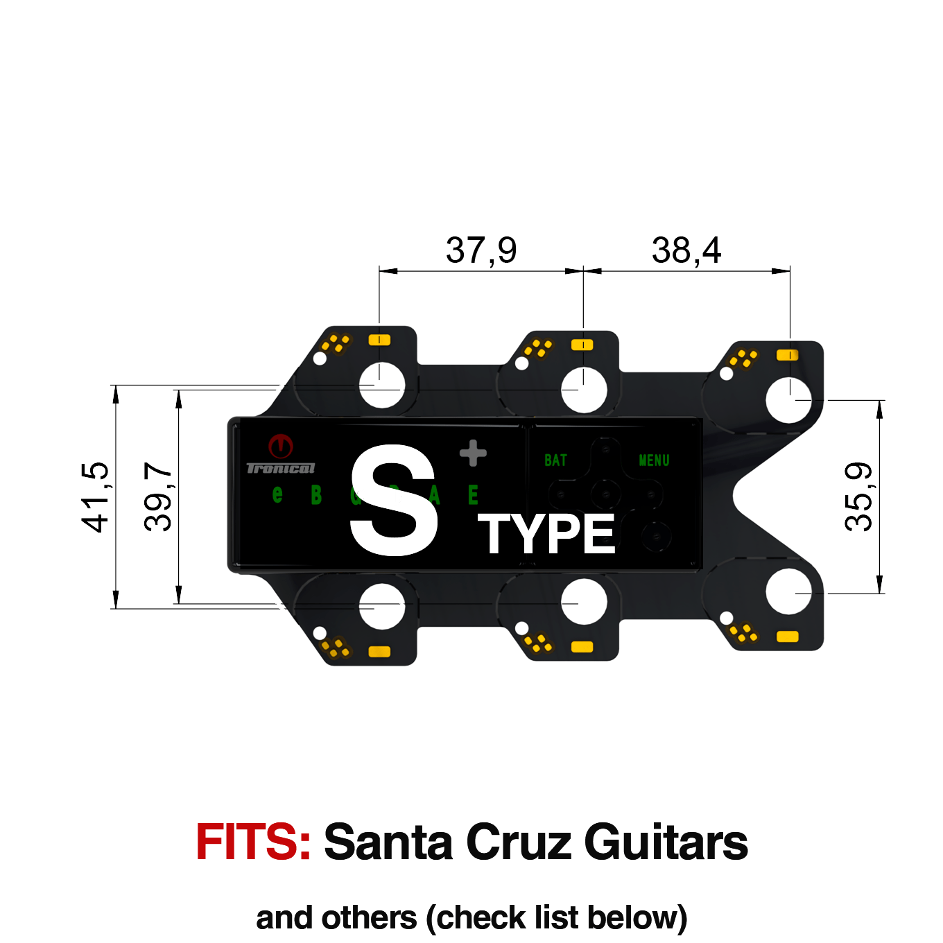 TronicalTune Sets S Type Guitar Tuner - unique Tronical Professional Tune Sytem autotunes Guitar