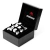 Tronical PowerHead automatic guitar tuning pegs - Chrome Strat set Set of six chrome PowerHead motorized guitar tuning pegs with Strat keys in an open presentation box