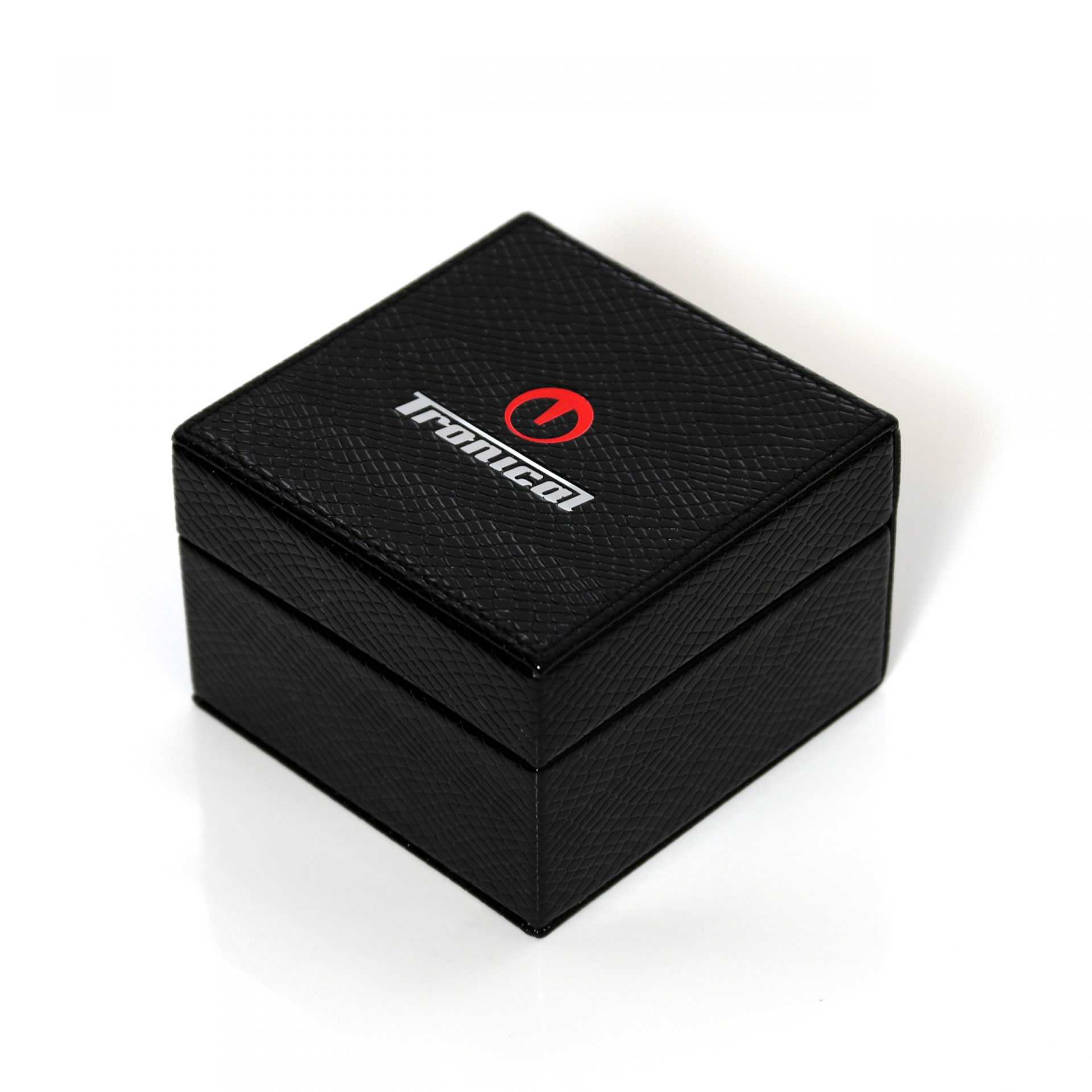 TronicalTune guitar tuner presentation box Closed black Tronical presentation box with logo