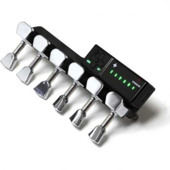 TronicalTune C6 automatic guitar tuner - six-in-line system TronicalTune C6 automatic guitar tuner with six chrome motorized tuning pegs