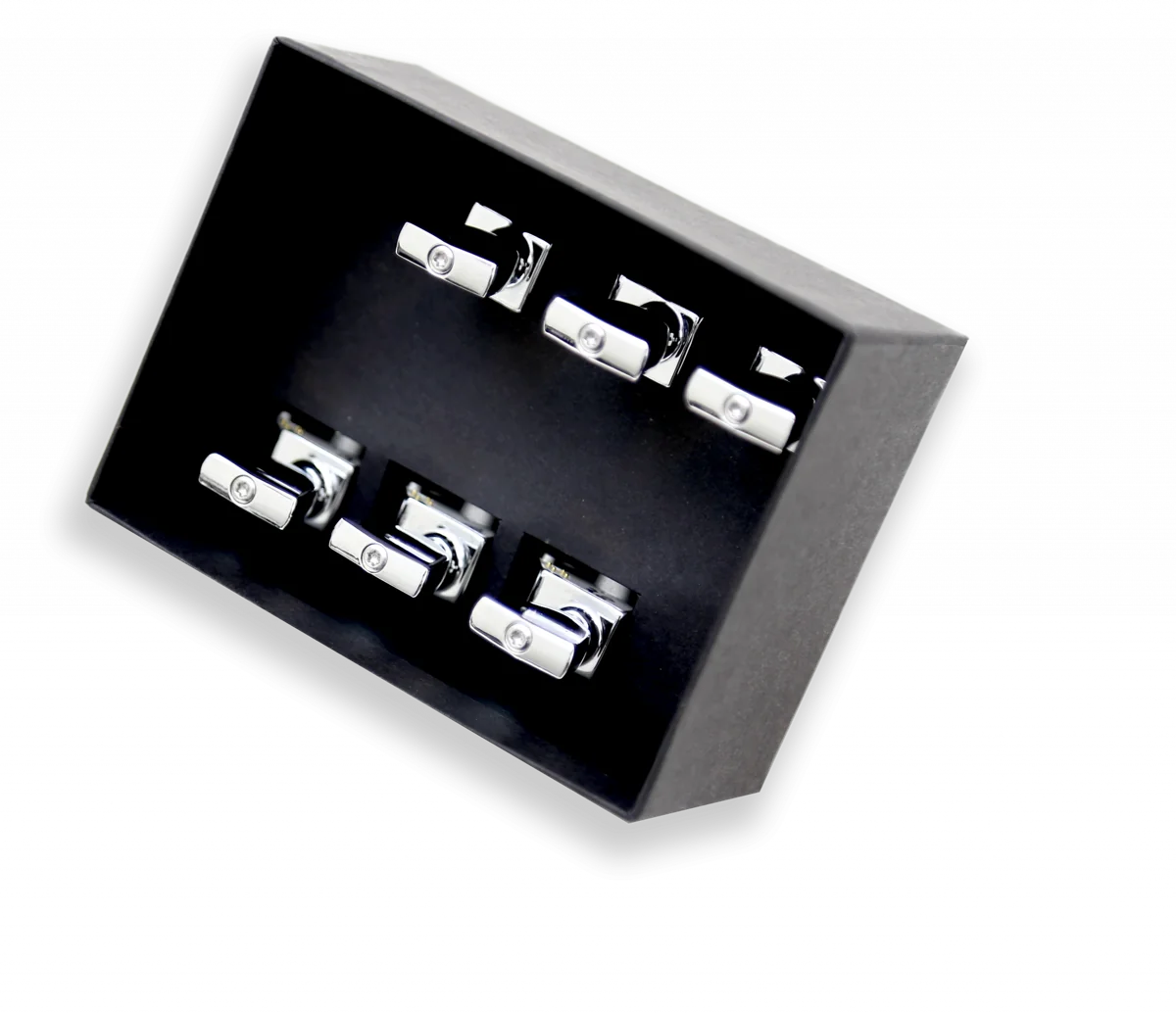 The Ultimate Guitar Tuner 2024: Why TronicalTune is the Best Solution for Every Guitarist This Year Six chrome guitar tuning machines in a presentation box