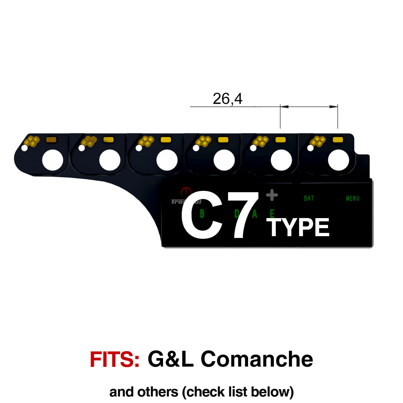 TronicalTune Sets C7 Type Guitar Tuner - unique Tronical Professional Tune Sytem autotunes Guitar