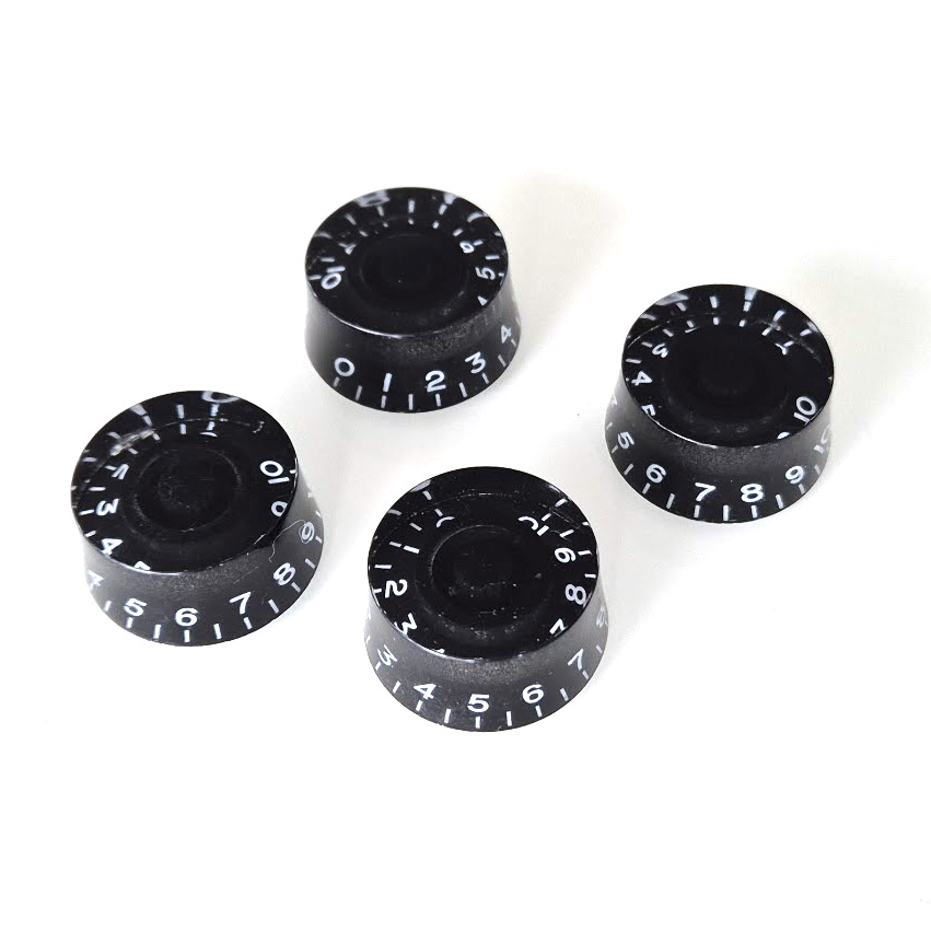 Guitar Volume Tone Knob SET Potentiometer Cap Black Guitar Volume Tone Knob SET Potentiometer Cap Black
