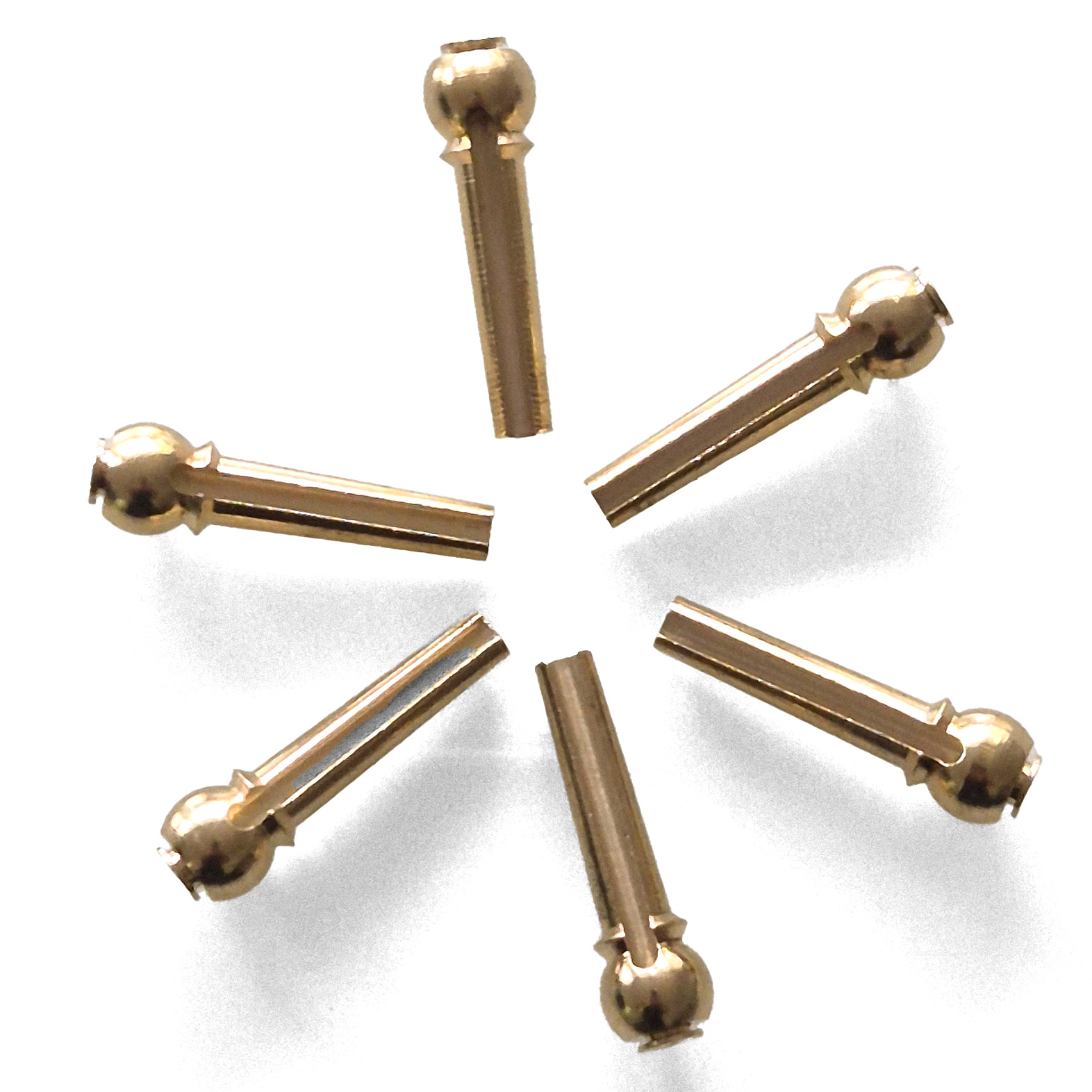 Six metal acoustic guitar bridge pins Six metal acoustic guitar bridge pins